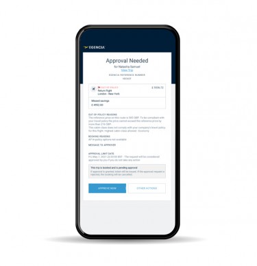 Trip Approval Request Email On Mobile App